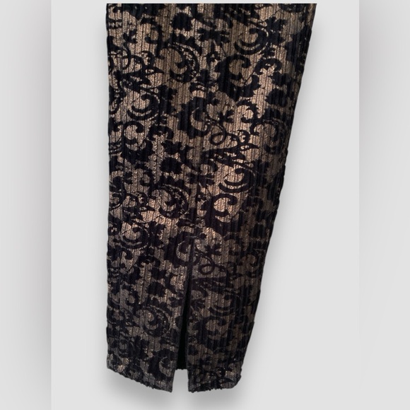 L'Agence Women's Black Gold Jyothi Velvet Split Ankle Pants Size 25 NWOT - Picture 5 of 7